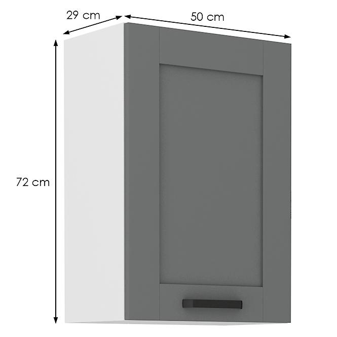 Konyhaszekrény Luna dustgrey/fehér 50G-72 1F