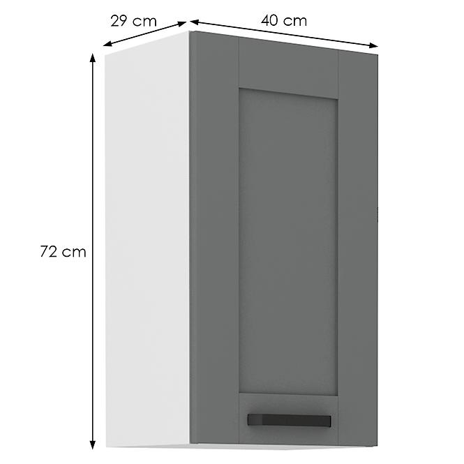 Konyhaszekrény Luna dustgrey/fehér 40G-72 1F