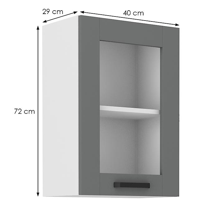 Konyhaszekrény Luna dustgrey/fehér 40GS-72 1F