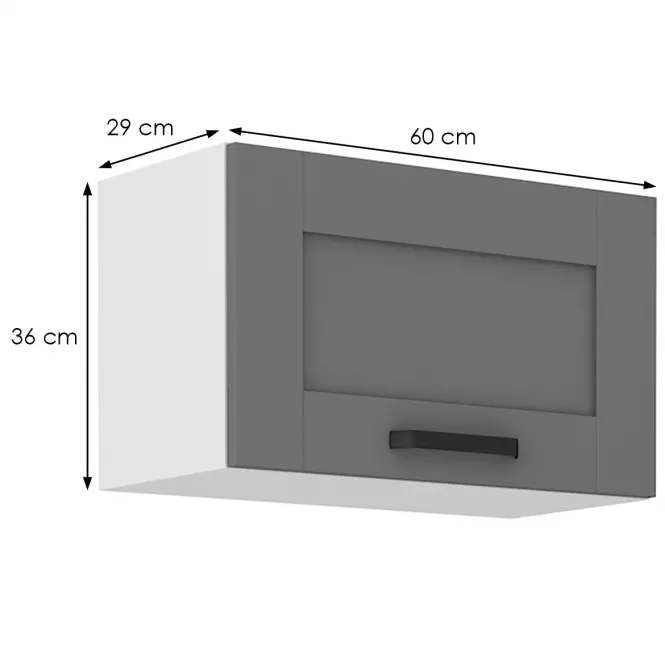 Konyhaszekrény Luna dustgrey/fehér 60GU-36 1F
