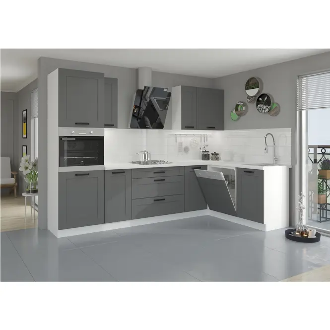 Konyhaszekrény Luna dustgrey/fehér 60GU-36 1F,6