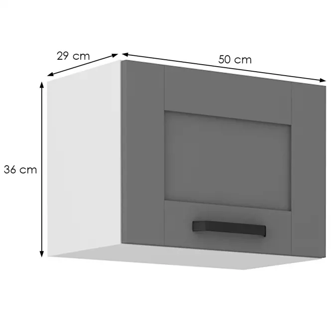 Konyhaszekrény Luna dustgrey/fehér 50GU-36 1F