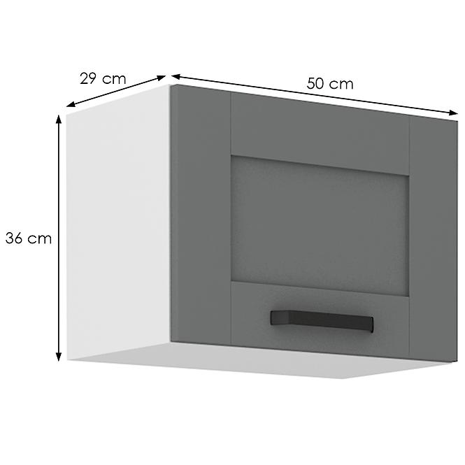 Konyhaszekrény Luna dustgrey/fehér 50GU-36 1F