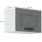 Konyhaszekrény Luna dustgrey/fehér 50GU-36 1F,2