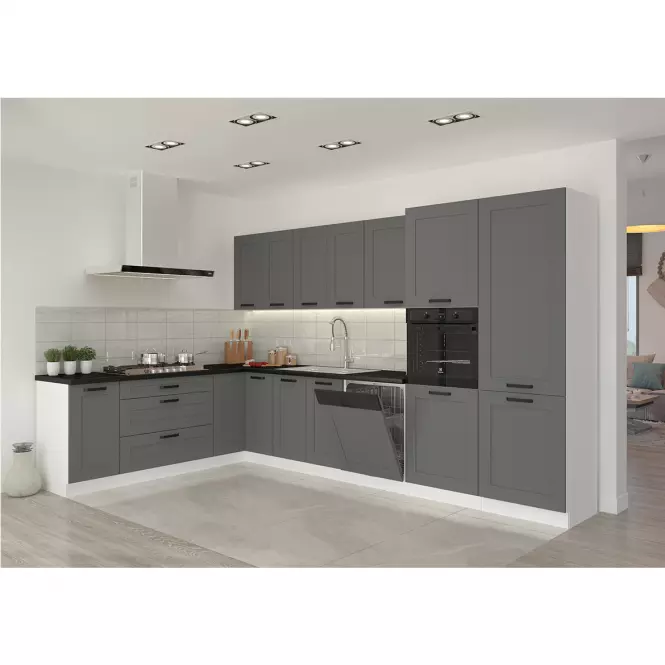 Konyhaszekrény Luna dustgrey/fehér 50GU-36 1F,7