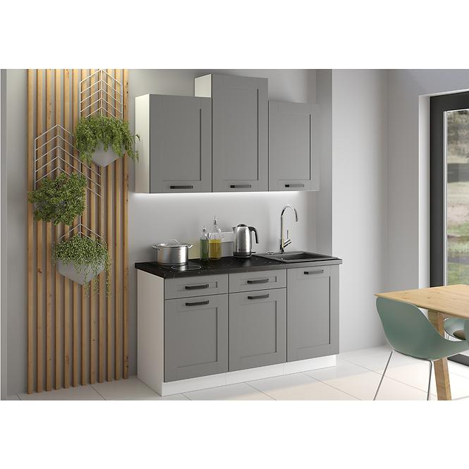 Konyhaszekrény Luna dustgrey/fehér 60G-90 1F