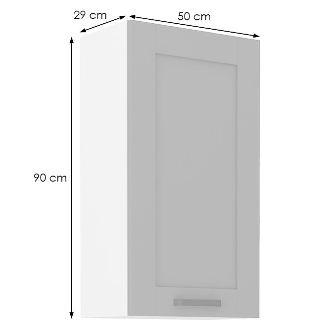 Konyhaszekrény Luna dustgrey/fehér 50G-90 1F