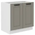 Konyhaszekrény Luna claygrey/fehér 80D 2F BB