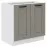 Konyhaszekrény Luna claygrey/fehér 80D 2F BB