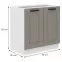 Konyhaszekrény Luna claygrey/fehér 80D 2F BB,2