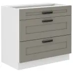 Konyhaszekrény Luna claygrey/fehér 80D 3S BB