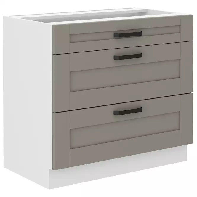 Konyhaszekrény Luna claygrey/fehér 80D 3S BB