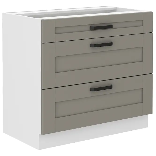 Konyhaszekrény Luna claygrey/fehér 80D 3S BB