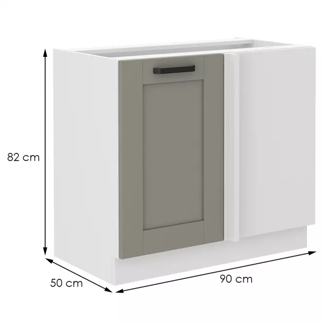 Konyhaszekrény Luna claygrey/fehér 105 ND 1F BB