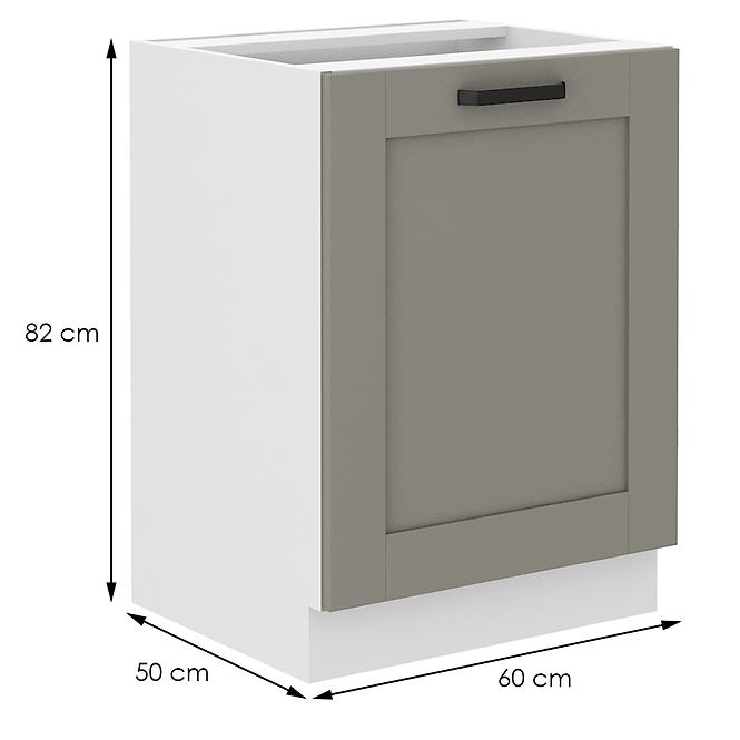 Konyhaszekrény Luna claygrey/fehér 60D 1F BB