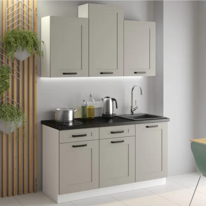 Konyhaszekrény Luna claygrey/fehér 60DG BB,4