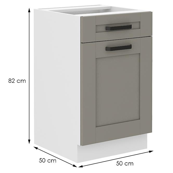 Konyhaszekrény Luna claygrey/fehér 50D 1F 1S BB
