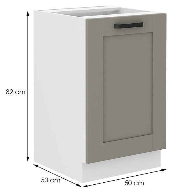 Konyhaszekrény Luna claygrey/fehér 50ZL 1F BB