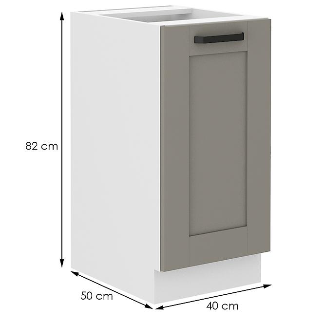 Konyhaszekrény Luna claygrey/fehér 40D 1F BB