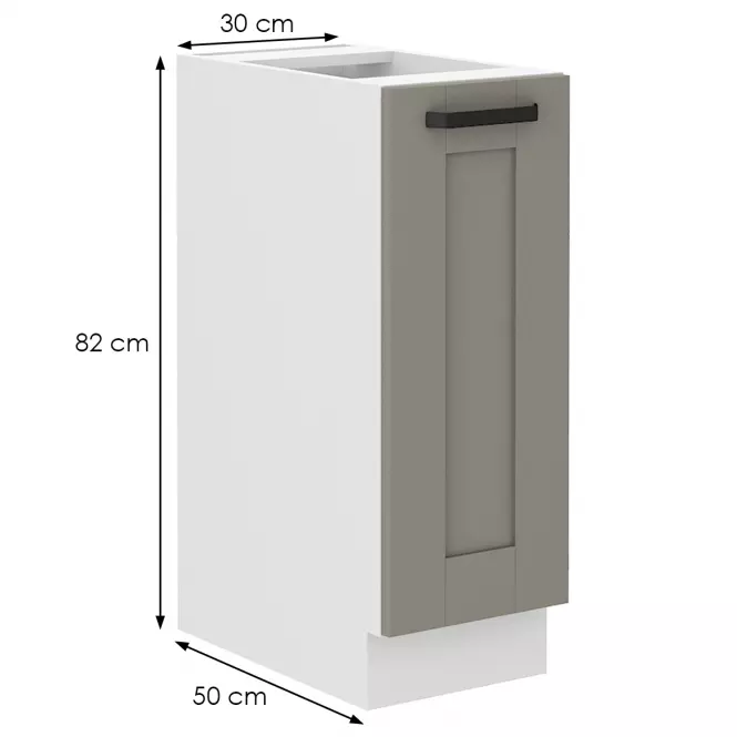 Konyhaszekrény Luna claygrey/fehér 30D Cargo BB