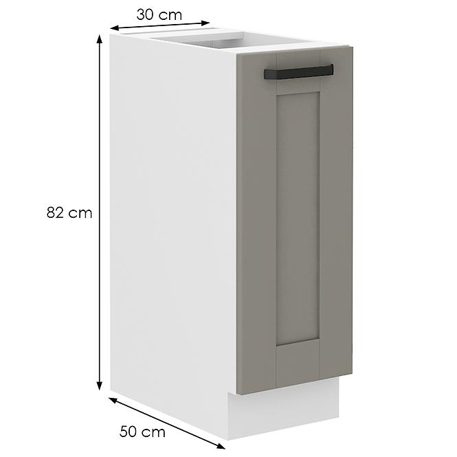 Konyhaszekrény Luna claygrey/fehér 30D Cargo BB