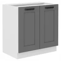 Konyhaszekrény Luna dustgrey/fehér 80D 2F BB