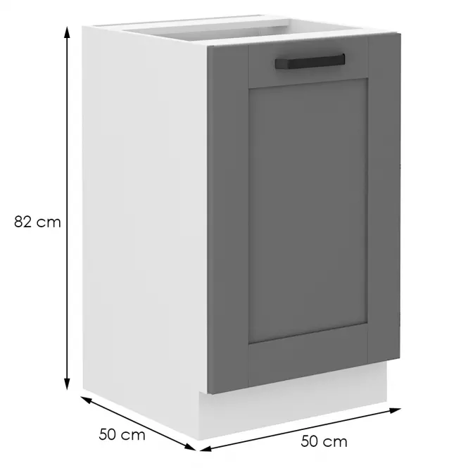 Konyhaszekrény Luna dustgrey/fehér 50ZL 1F BB