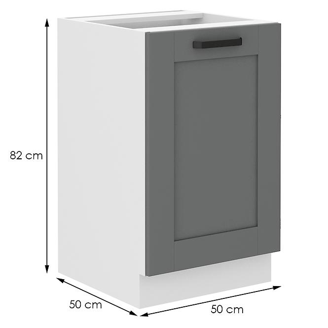 Konyhaszekrény Luna dustgrey/fehér 50ZL 1F BB