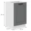 Konyhaszekrény Luna dustgrey/fehér 50ZL 1F BB,2