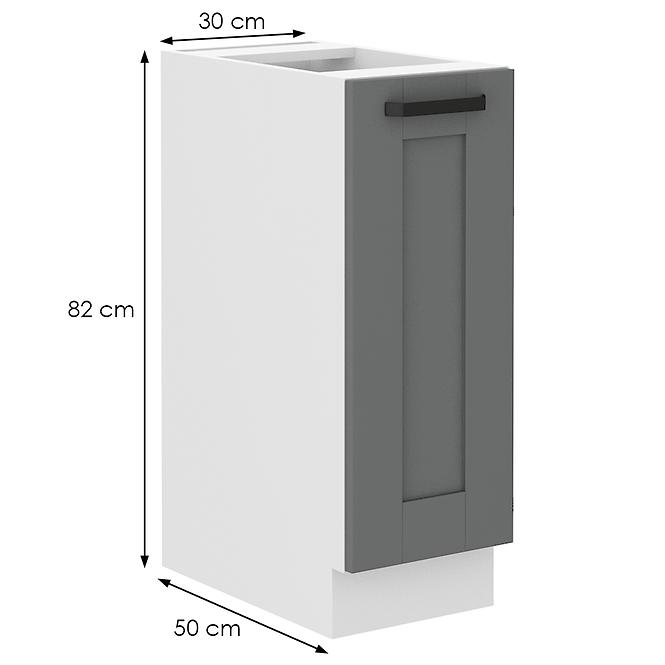 Konyhaszekrény Luna dustgrey/fehér 30D Cargo BB