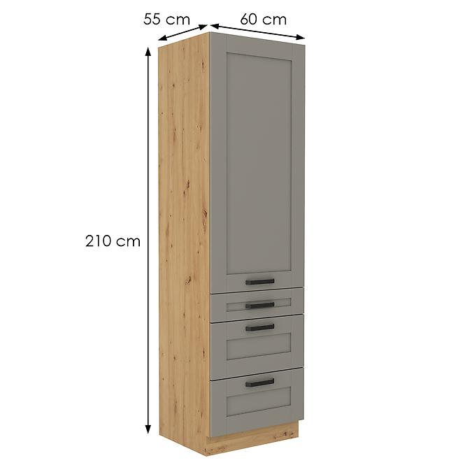 Konyhaszekrény Luna claygrey/artisan 60DKS-210 3S 1F,2