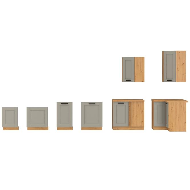 Konyhaszekrény Luna claygrey/artisan 60DKS-210 3S 1F