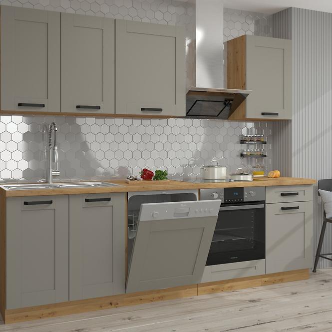 Konyhaszekrény Luna claygrey/artisan 60DPS-210 3S 1F