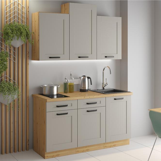Konyhaszekrény Luna claygrey/artisan 60DMP-210 2F,4