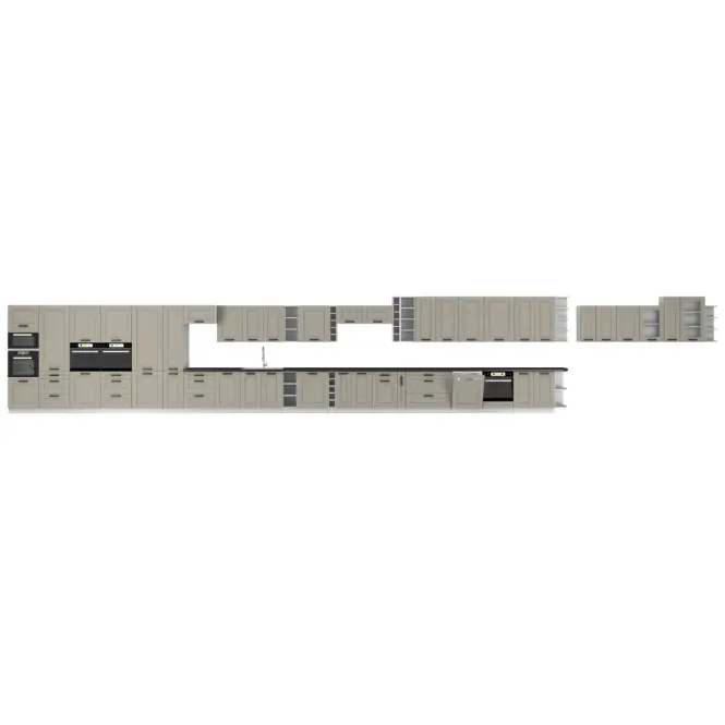 Konyhaszekrény Luna claygrey/fehér 60DKS-210 3S 1F,9