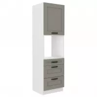 Konyhaszekrény Luna claygrey/fehér 60DPS-210 3S 1F