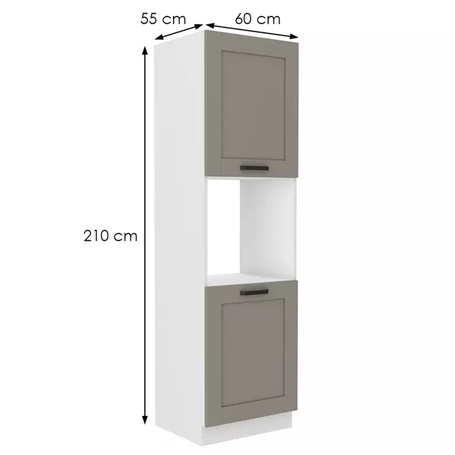 Konyhaszekrény Luna claygrey/fehér 60DP-210 2F