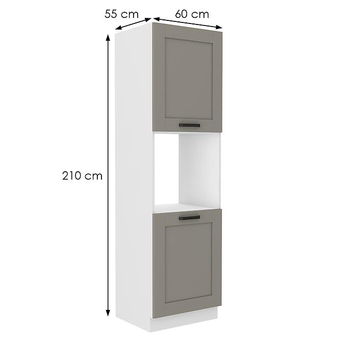 Konyhaszekrény Luna claygrey/fehér 60DP-210 2F