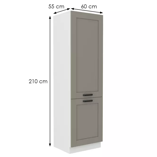 Konyhaszekrény Luna claygrey/fehér 60LO-210 2F
