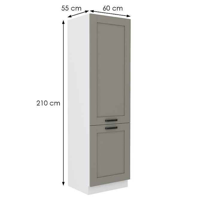 Konyhaszekrény Luna claygrey/fehér 60LO-210 2F