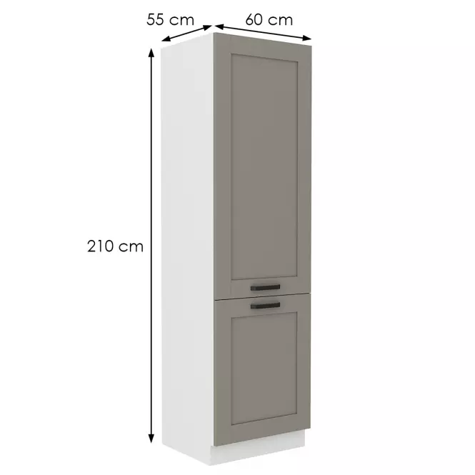 Konyhaszekrény Luna claygrey/fehér 60DK-210 2F