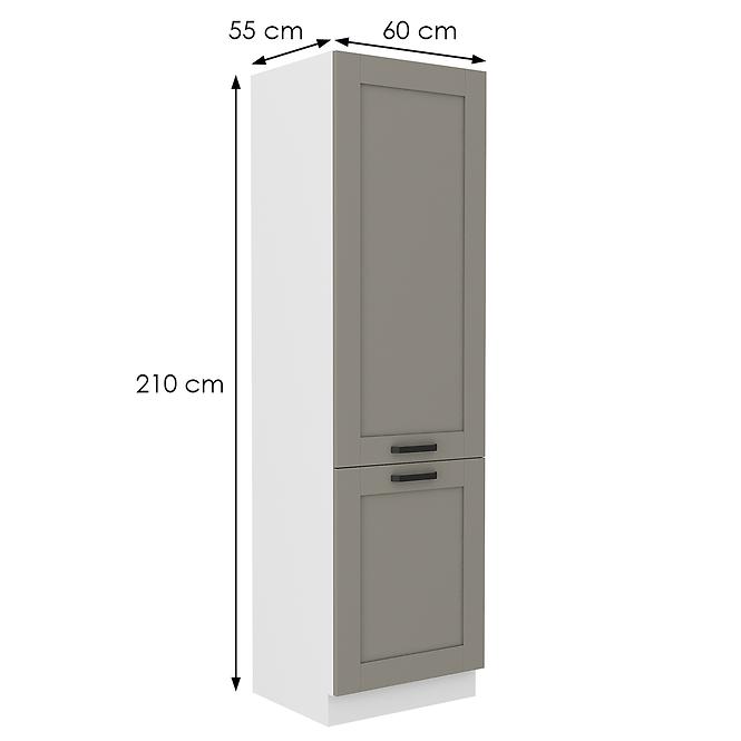 Konyhaszekrény Luna claygrey/fehér 60DK-210 2F