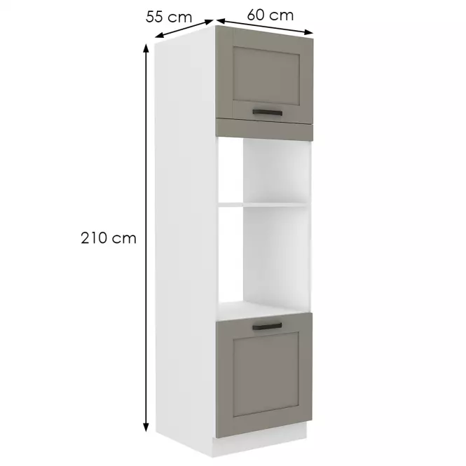 Konyhaszekrény Luna claygrey/fehér 60DMP-210 2F