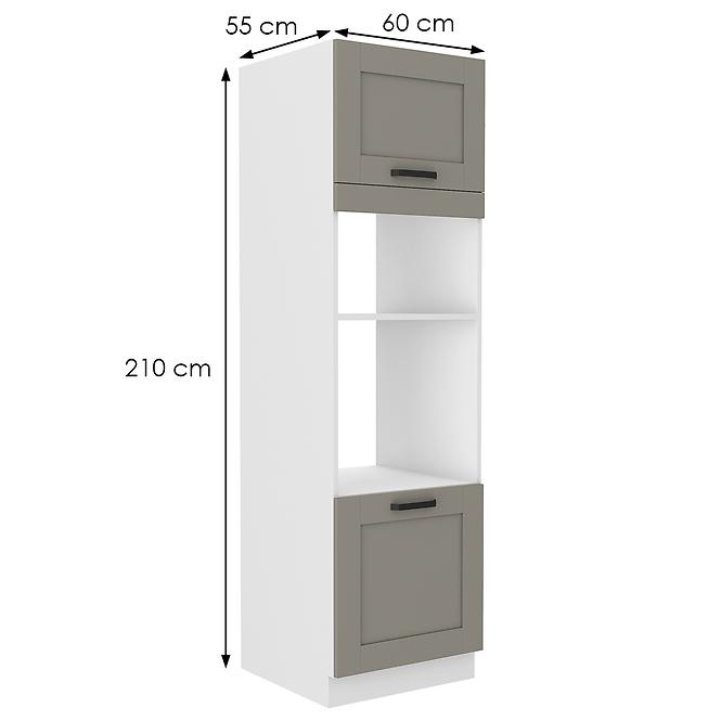 Konyhaszekrény Luna claygrey/fehér 60DMP-210 2F