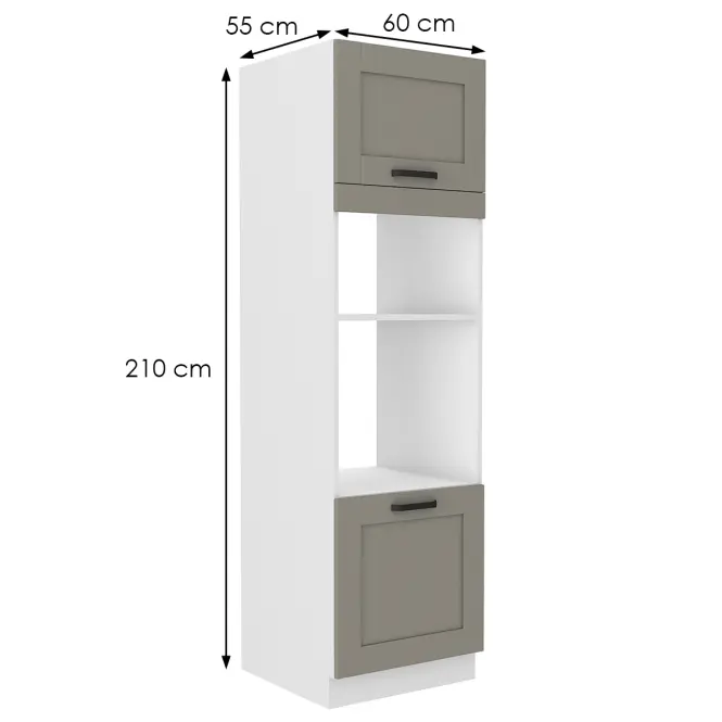 Konyhaszekrény Luna claygrey/fehér 60DMP-210 2F,2