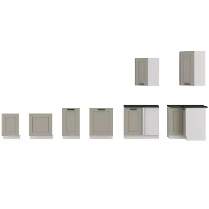 Konyhaszekrény Luna claygrey/fehér 40DK-210 2F