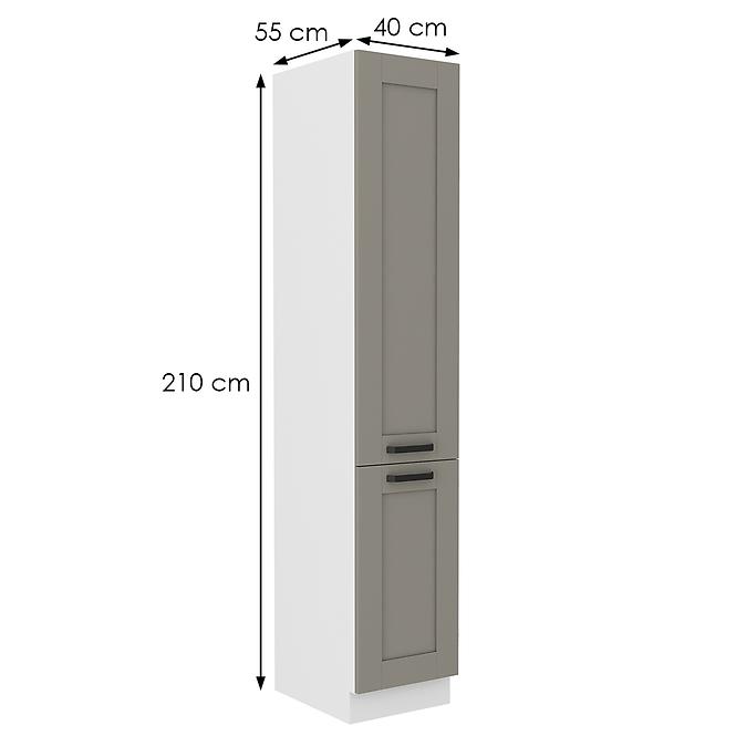 Konyhaszekrény Luna claygrey/fehér 40DK-210 2F