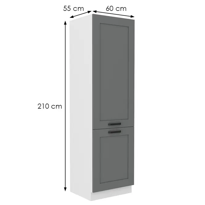 Konyhaszekrény Luna dustgrey/fehér 60LO-210 2F,2