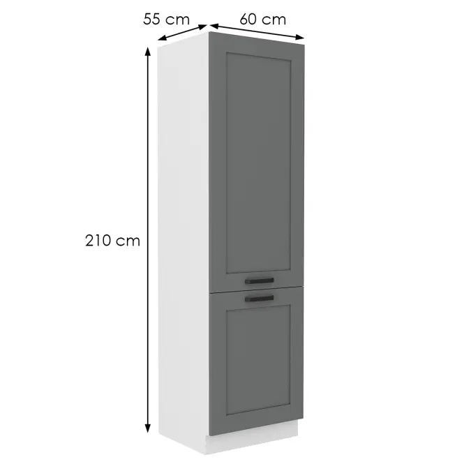 Konyhaszekrény Luna dustgrey/fehér 60DK-210 2F,2