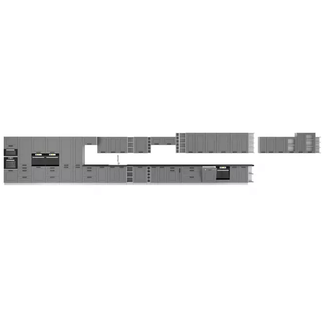 Konyhaszekrény Luna dustgrey/fehér 60DK-210 2F